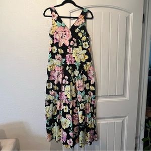 Black Foral Maxi Dress